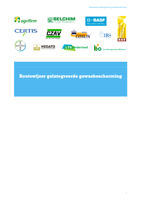 Routewijzer geïntegreerde gewasbescherming image