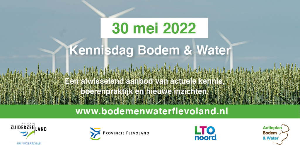 Uitnodiging Kennisdag Bodem en Water, 30 mei 2022